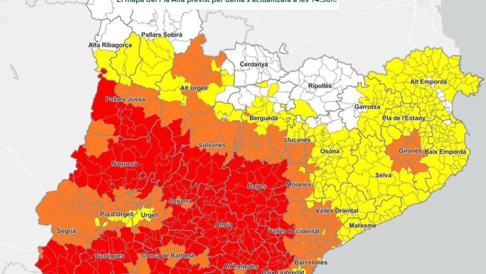 Situació de calor extrema a Olost
